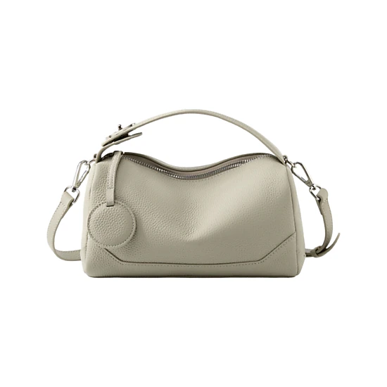 Alilang Women's Pebbled Leather Satchel Bag with Top Handle Adjustable Crossbody Strap and Zipper Closure