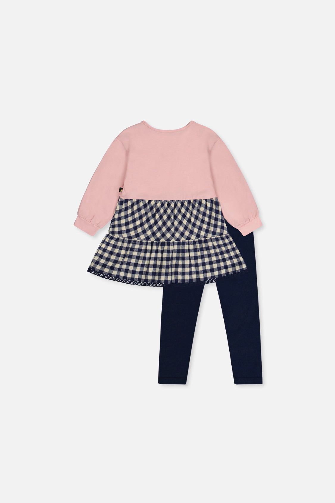 Deux par Girls Gingham Heart Tunic and Leggings Set