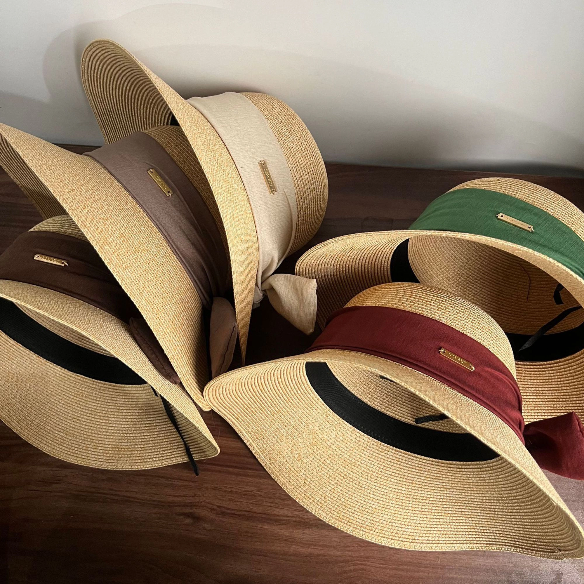 Anna-Kaci Womens Straw Sun Hat with Fabric Bow Detail Lightweight Summer