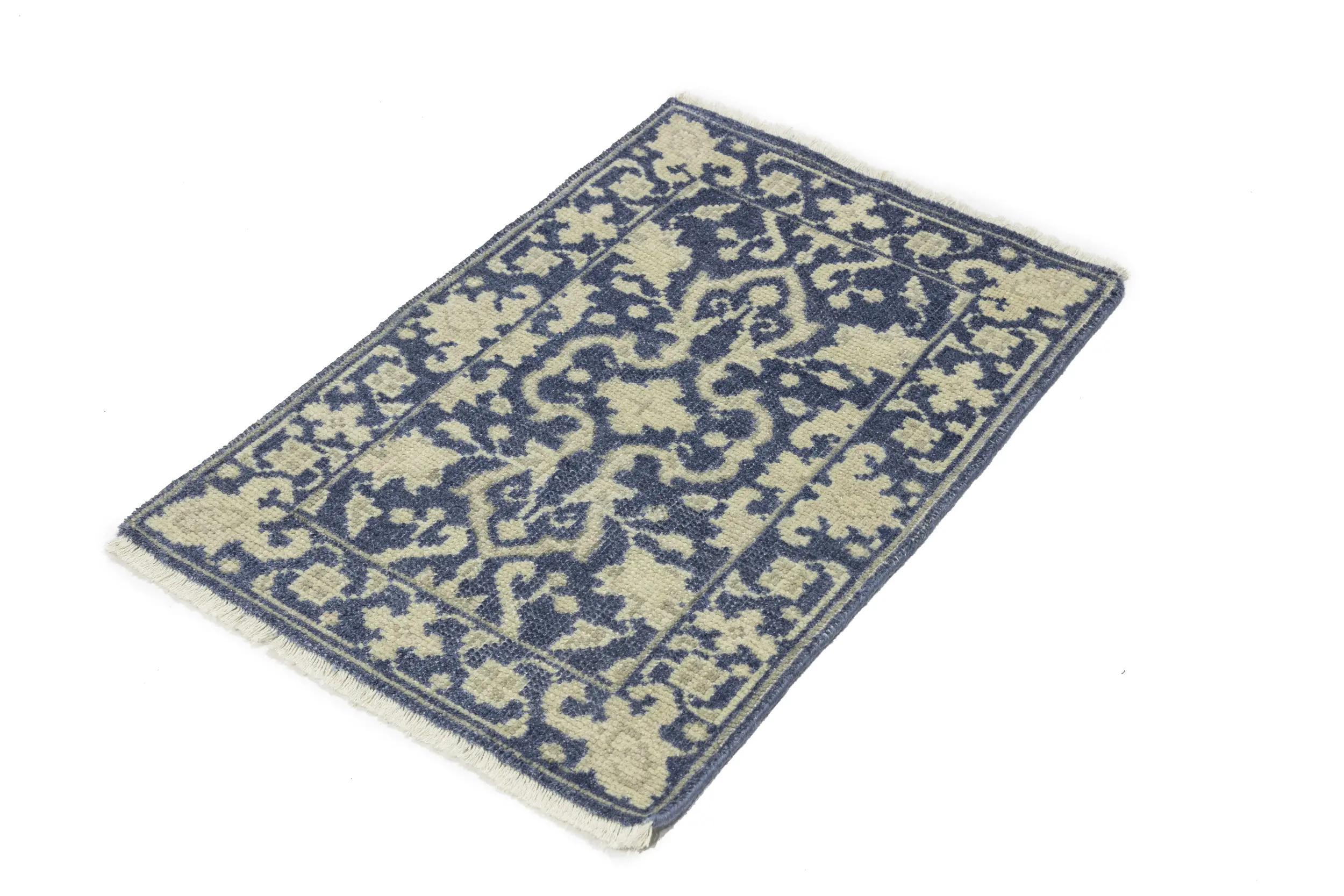 Magic Rugs Muted Slate Blue Floral 2X3 Transitional Oriental Rug