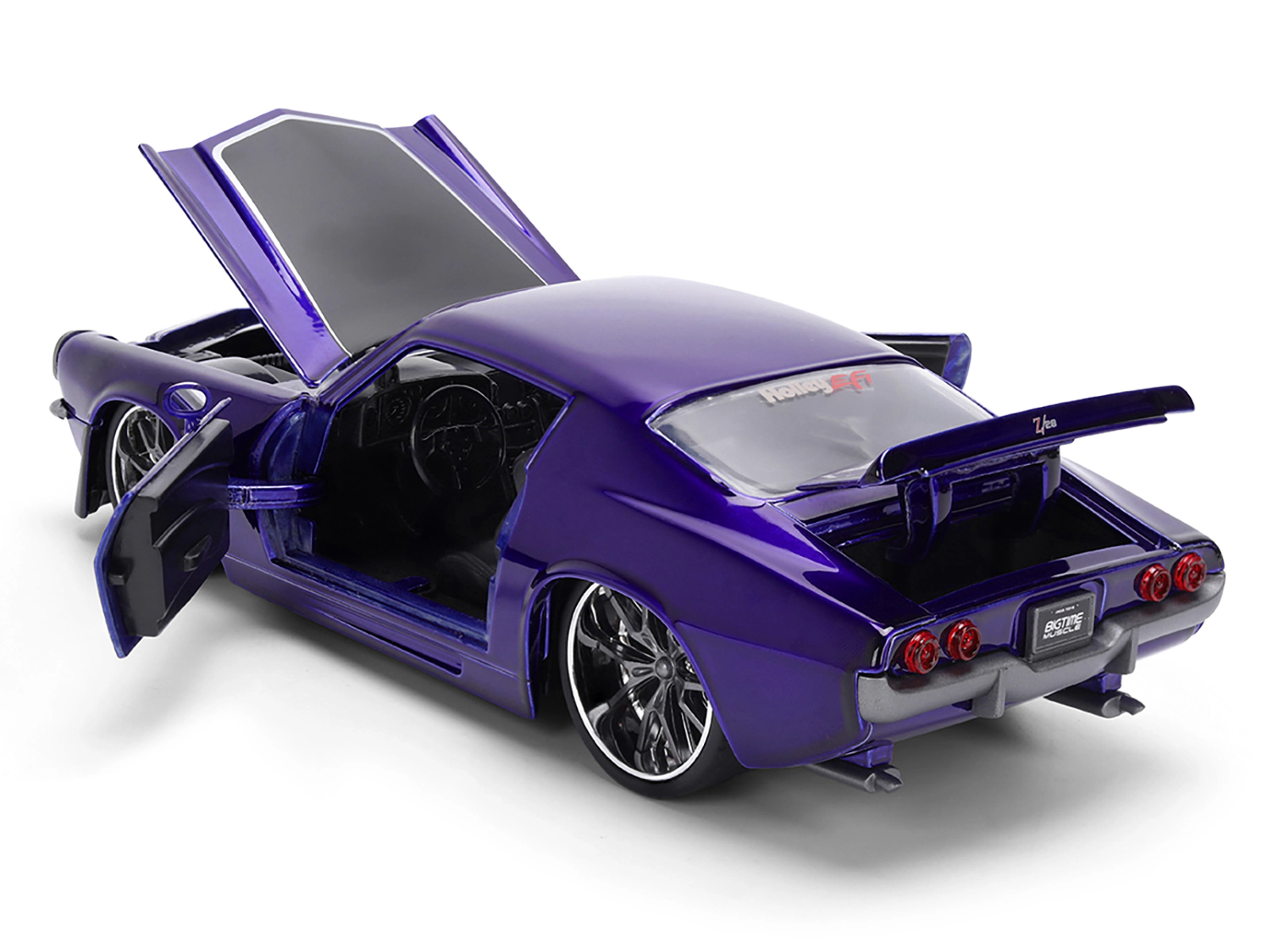 Jada 1971 Chevrolet Camaro Z/28 Purple Metallic with Black Hood "Bigtime Muscle" Series 1/24 Diecast Model Car by Jada