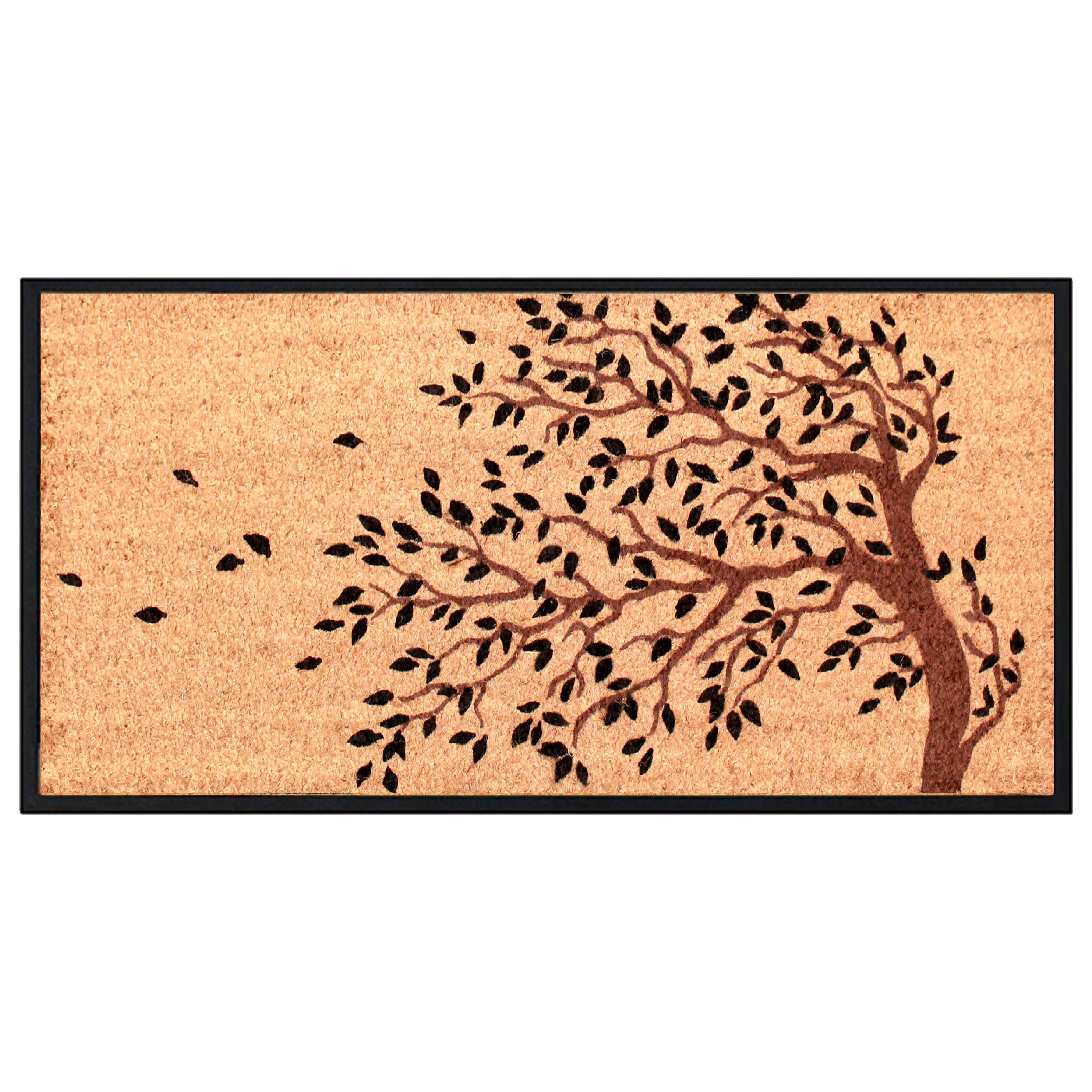 A1HC Door Mat 24x48 Inches Heavy Duty Non-Slip Durable Shedding Tree Bronze