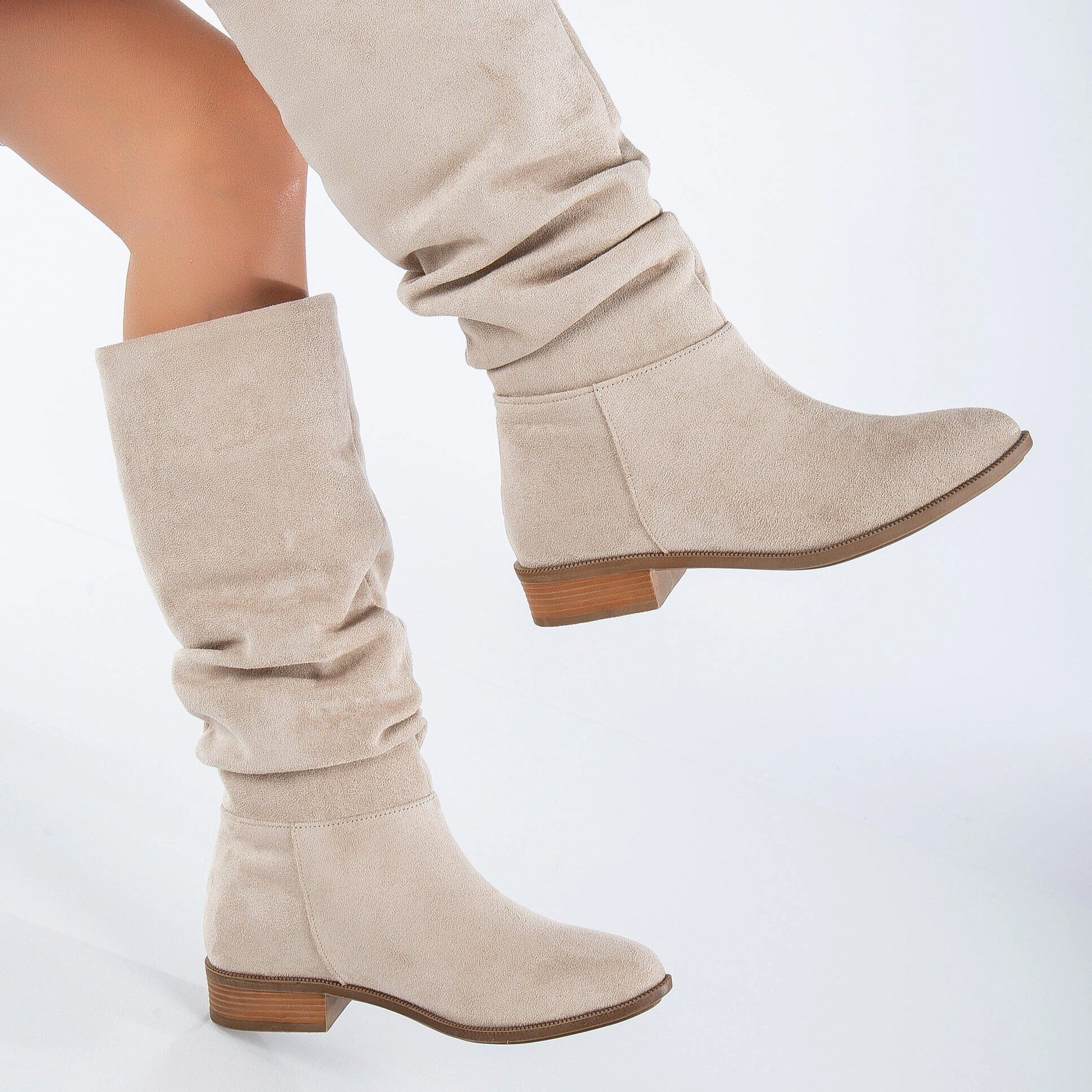 Forever & Always Womens Maribel Knee High Slouch Boots