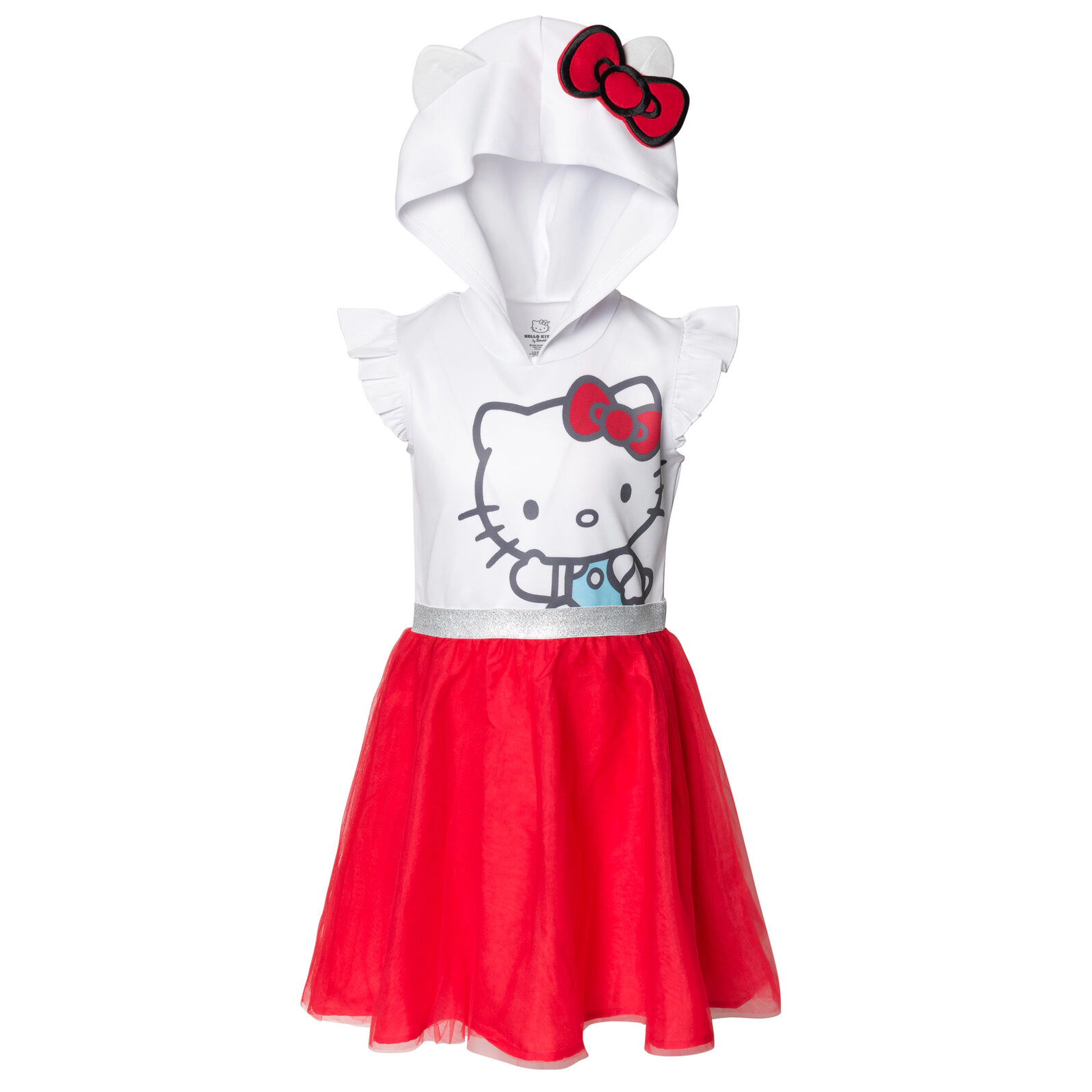 Hello Kitty Girls' Cosplay Hooded Tutu Dress