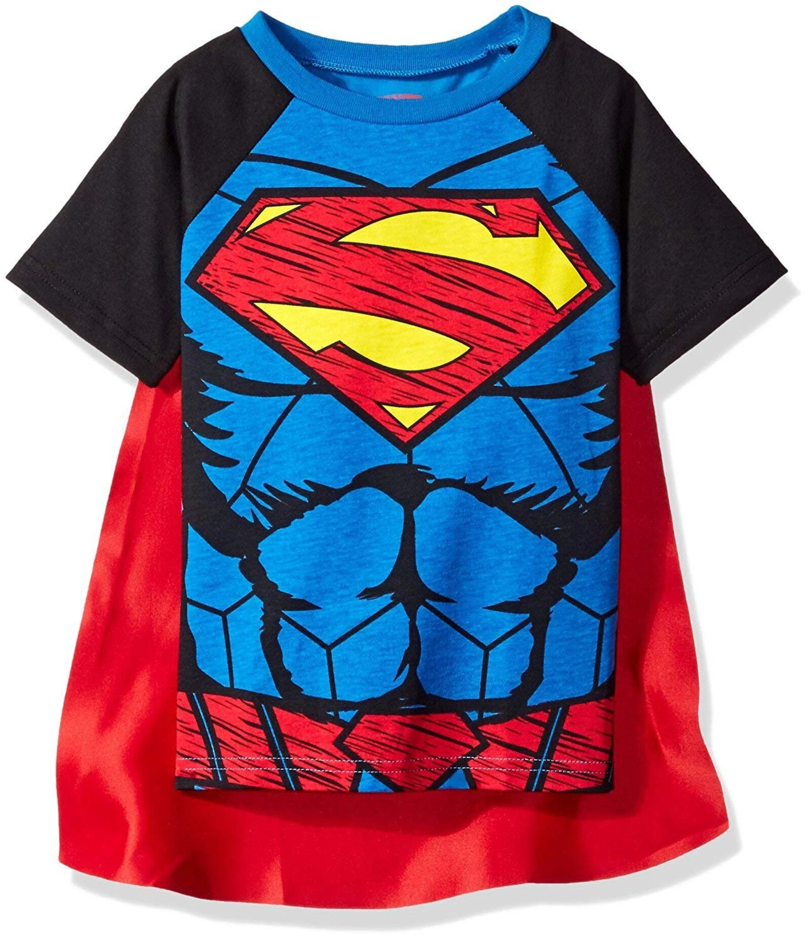 WARNER BROS Justice League Boys' Cosplay Tee with Detachable Cape