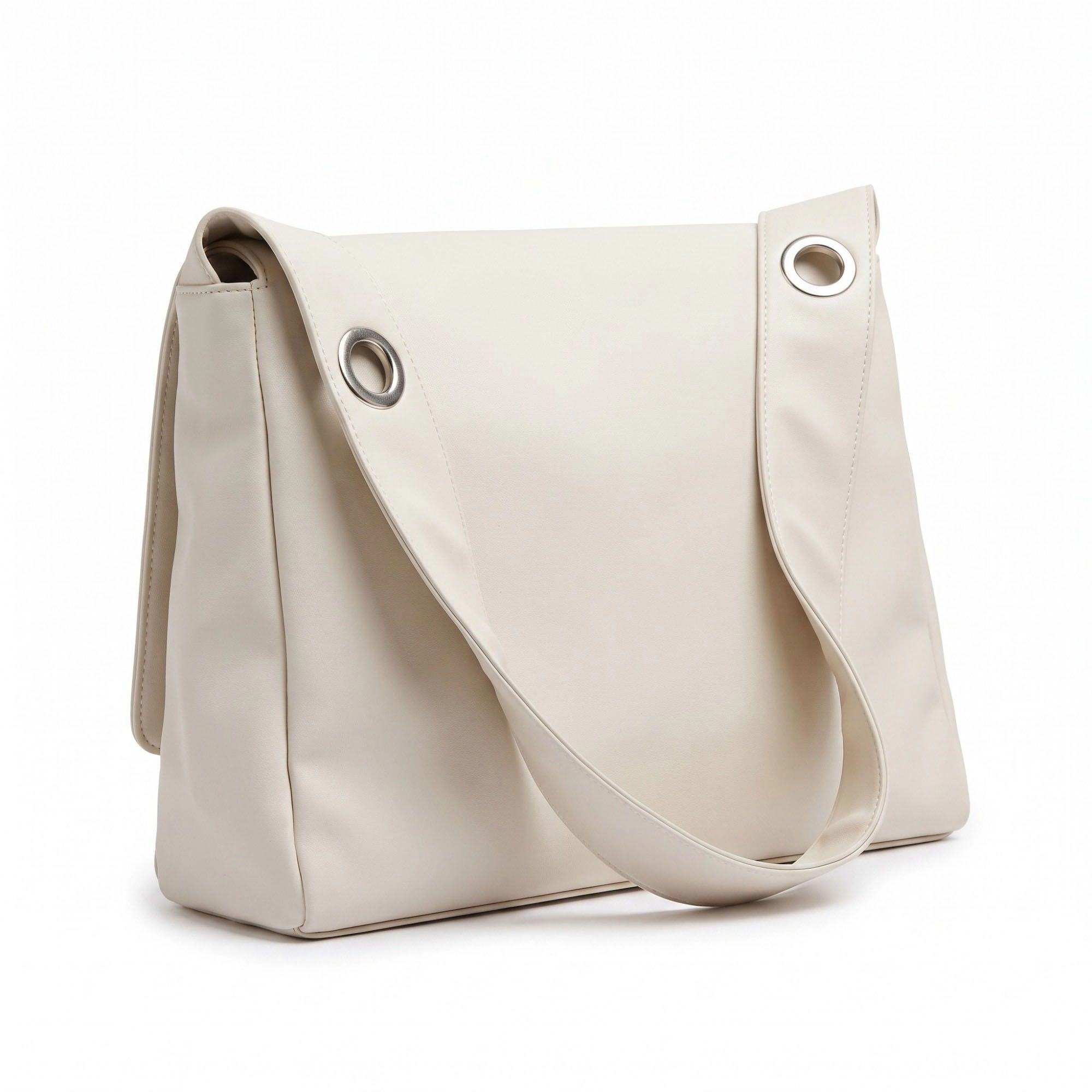Alilang Women's  Flap Hobo Bag with Grommet Strap and Wide Shoulder Handle 11.8x9.5x4in