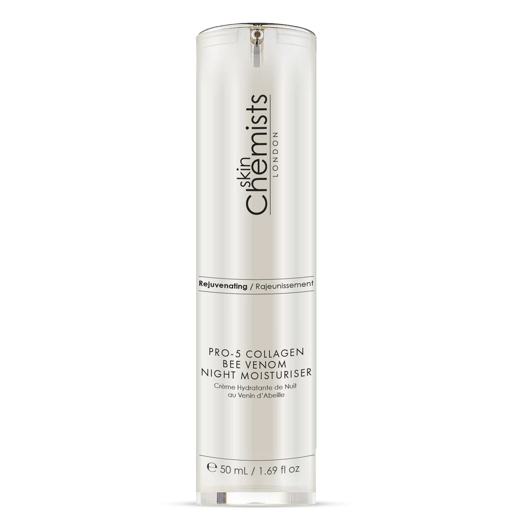 skinChemists Pro-5 Collagen Bee Venom Night Moisturiser 50ml - Firming Anti-Aging Night Cream