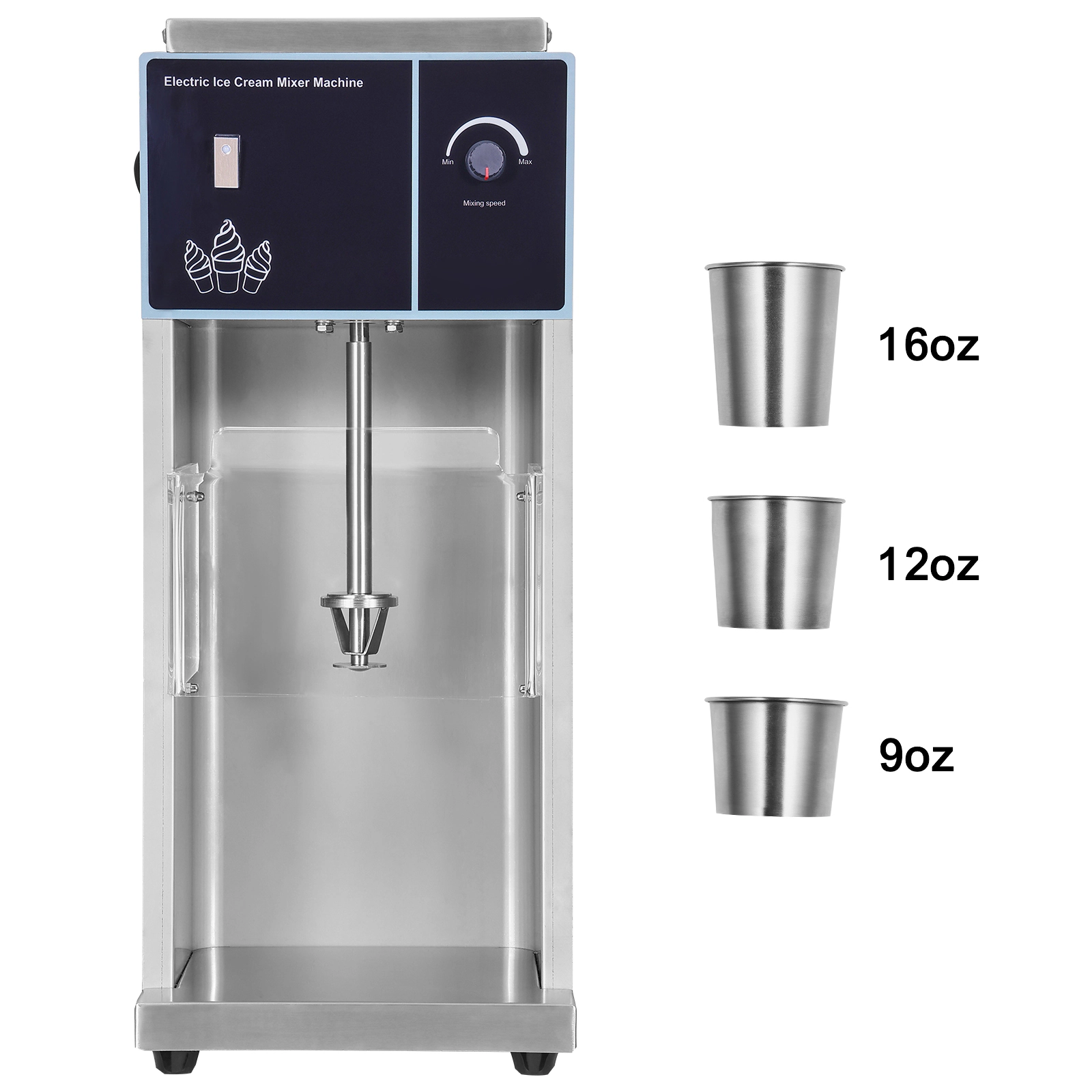HONGGE Ice Cream Blender Speed Maker Mixer Stir Machine 304 Stainless Steel Shaker