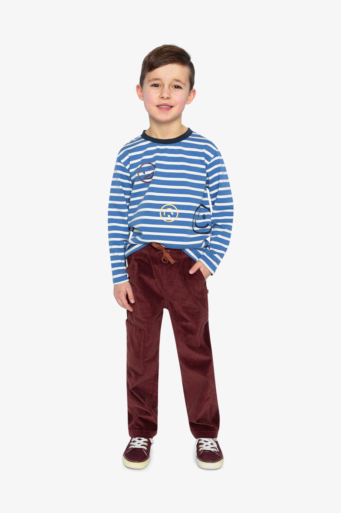 Deux par Boys Striped Long Sleeve T-Shirt
