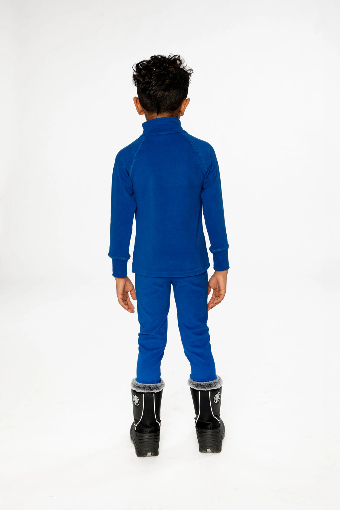 Deux par Boys Two Piece Half-Zip Thermal Underwear Top and Pants Set