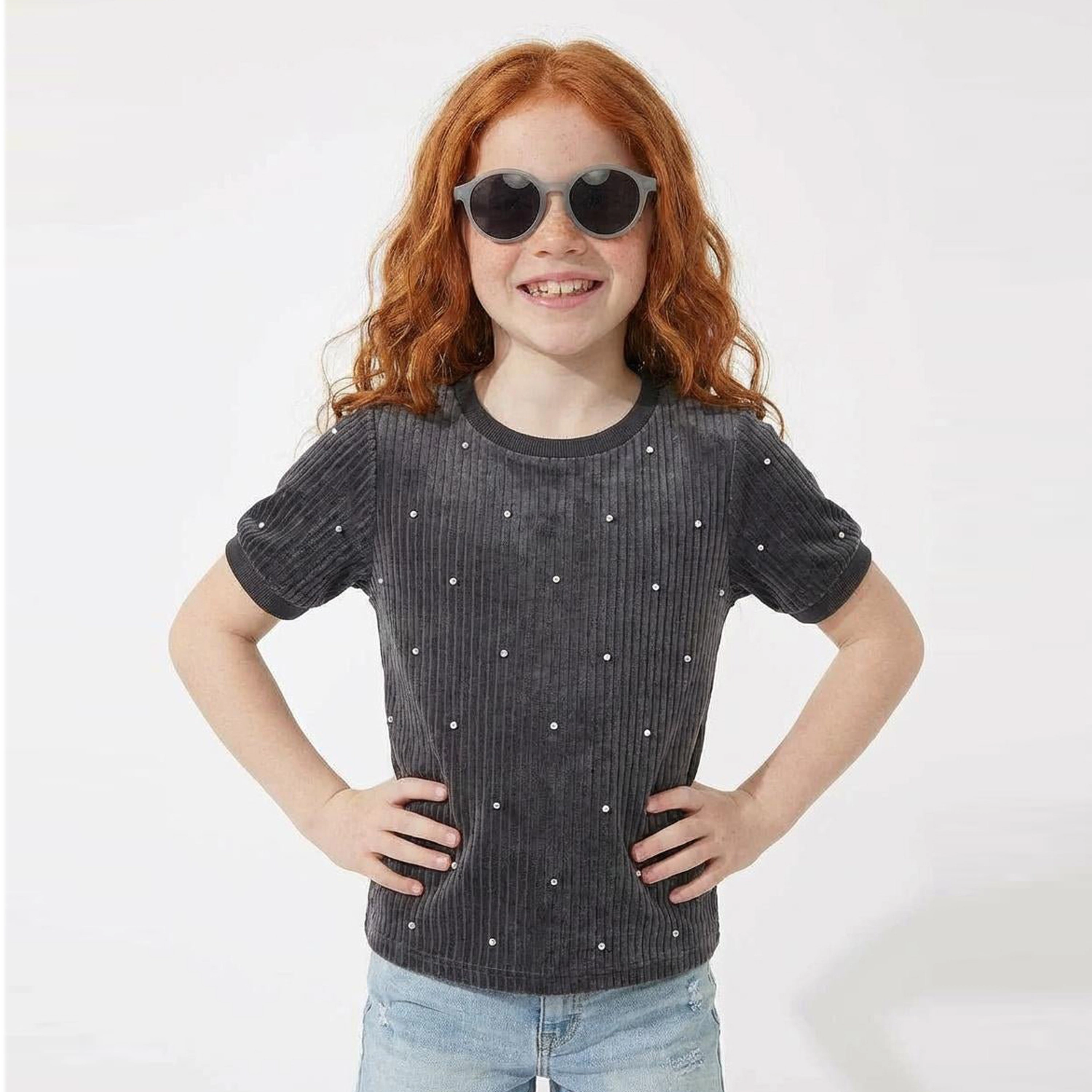 Rockets of Awesome Velvet Pearl Top for Girls