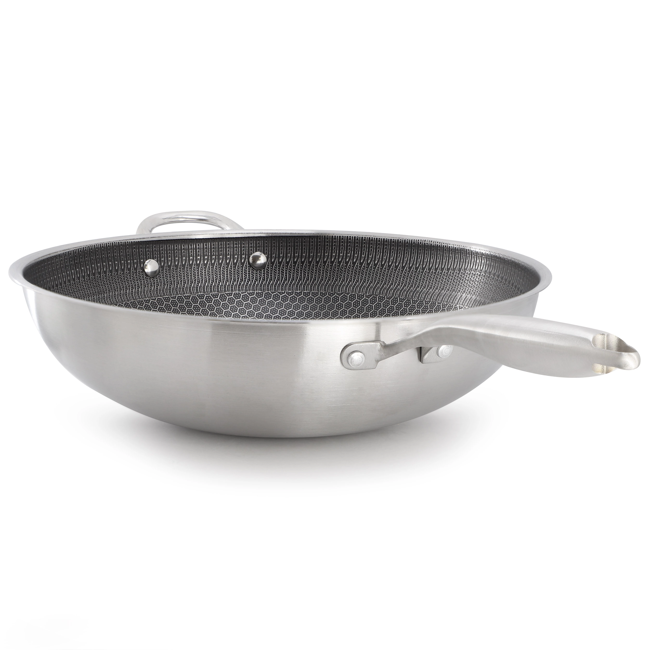 Gibson Home Stargaze 14in Embossed Interior Stainless Steel Wok