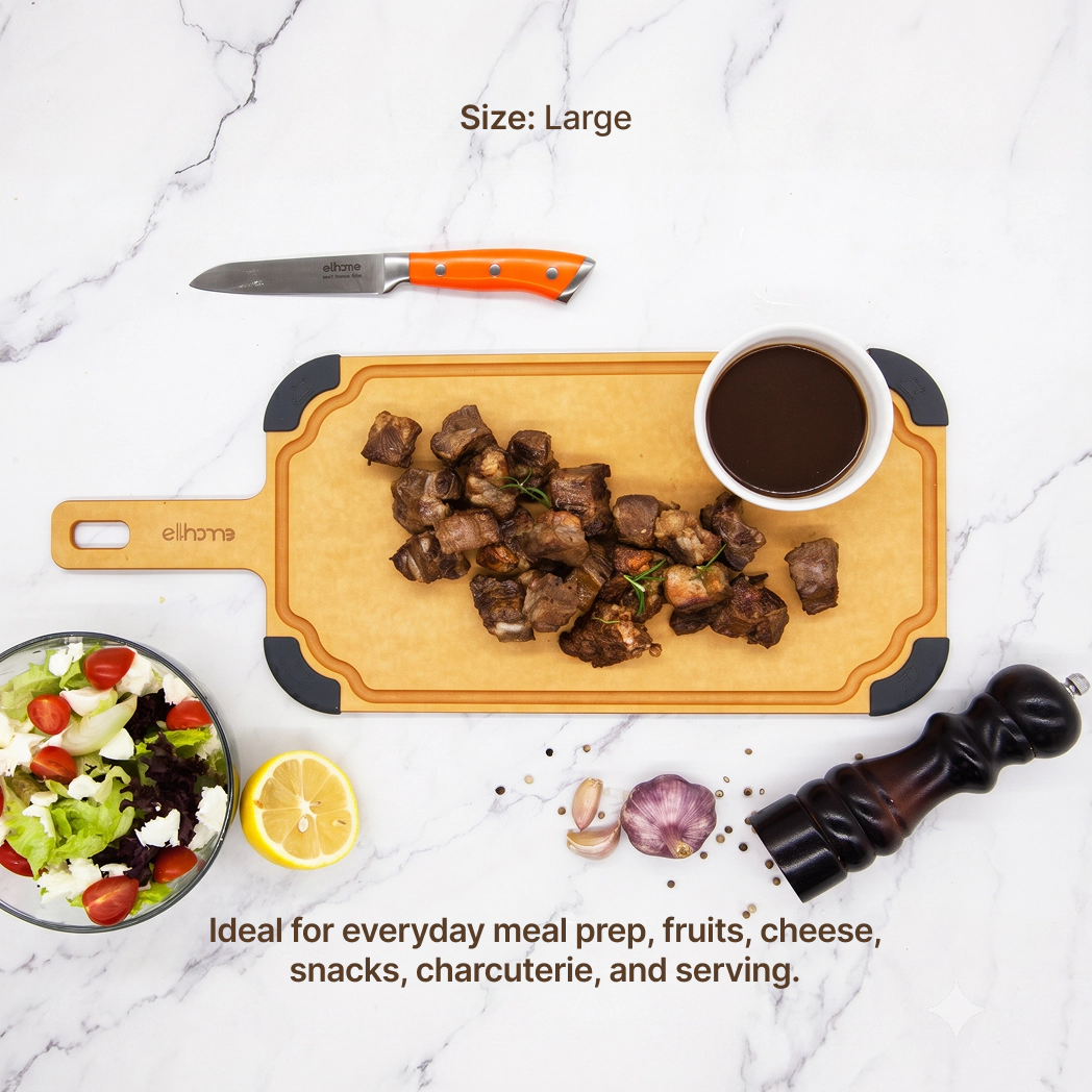 Elihome Paddle Series Reversible Cutting and Serving Board