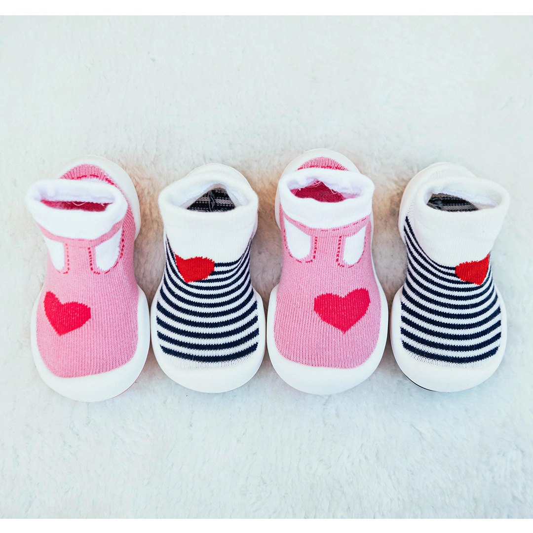 Baby Breathable Washable Non-Slip Sock Shoes - Heartbreaker