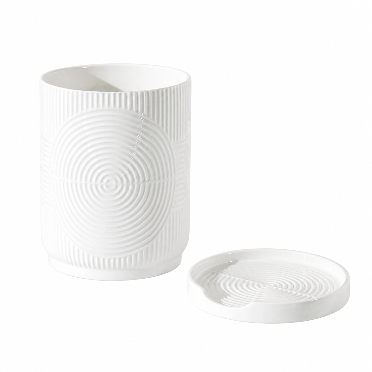WZK 2 Pcs Ceramic With Spoon Rest Kitchen Utensil Holder