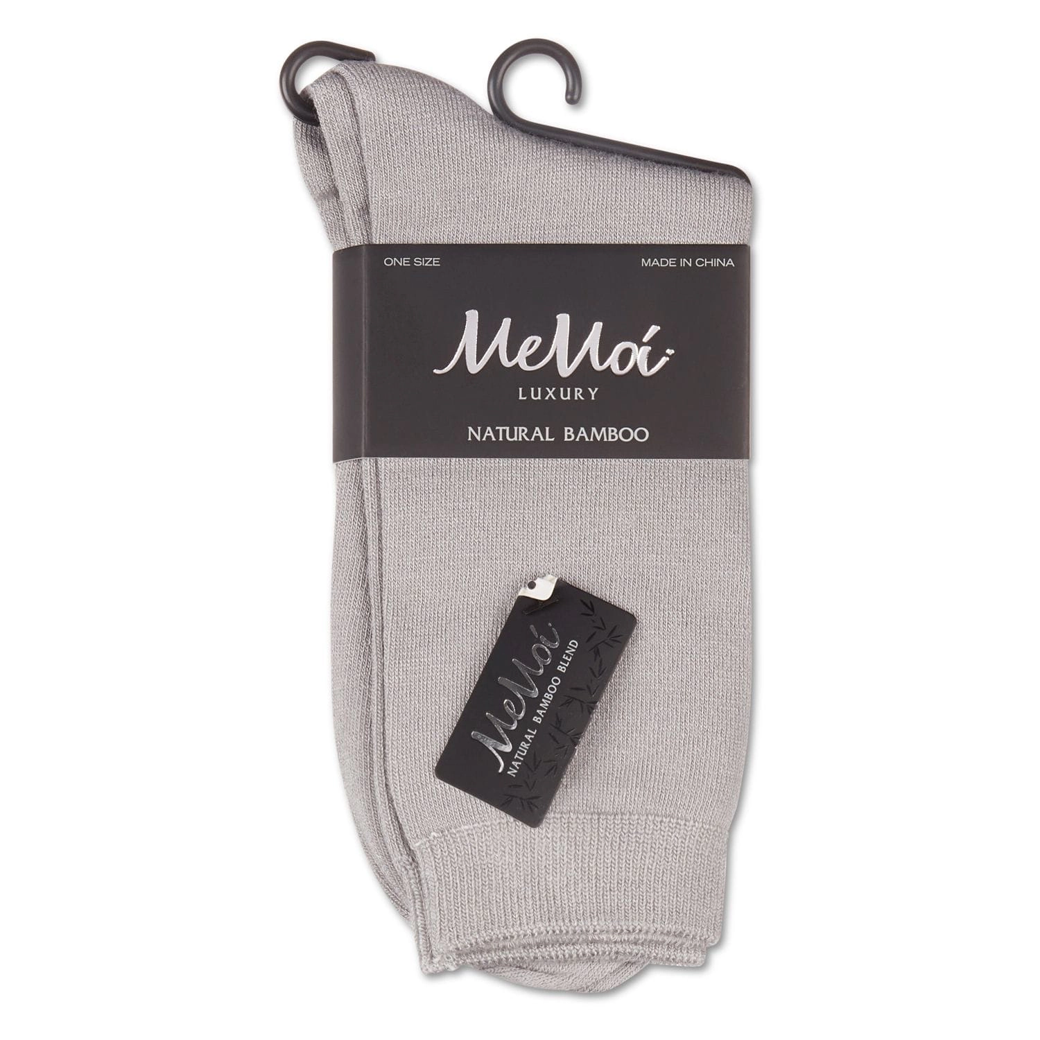 MeMoi Women's Flat-Knit Bamboo Blend Crew Socks