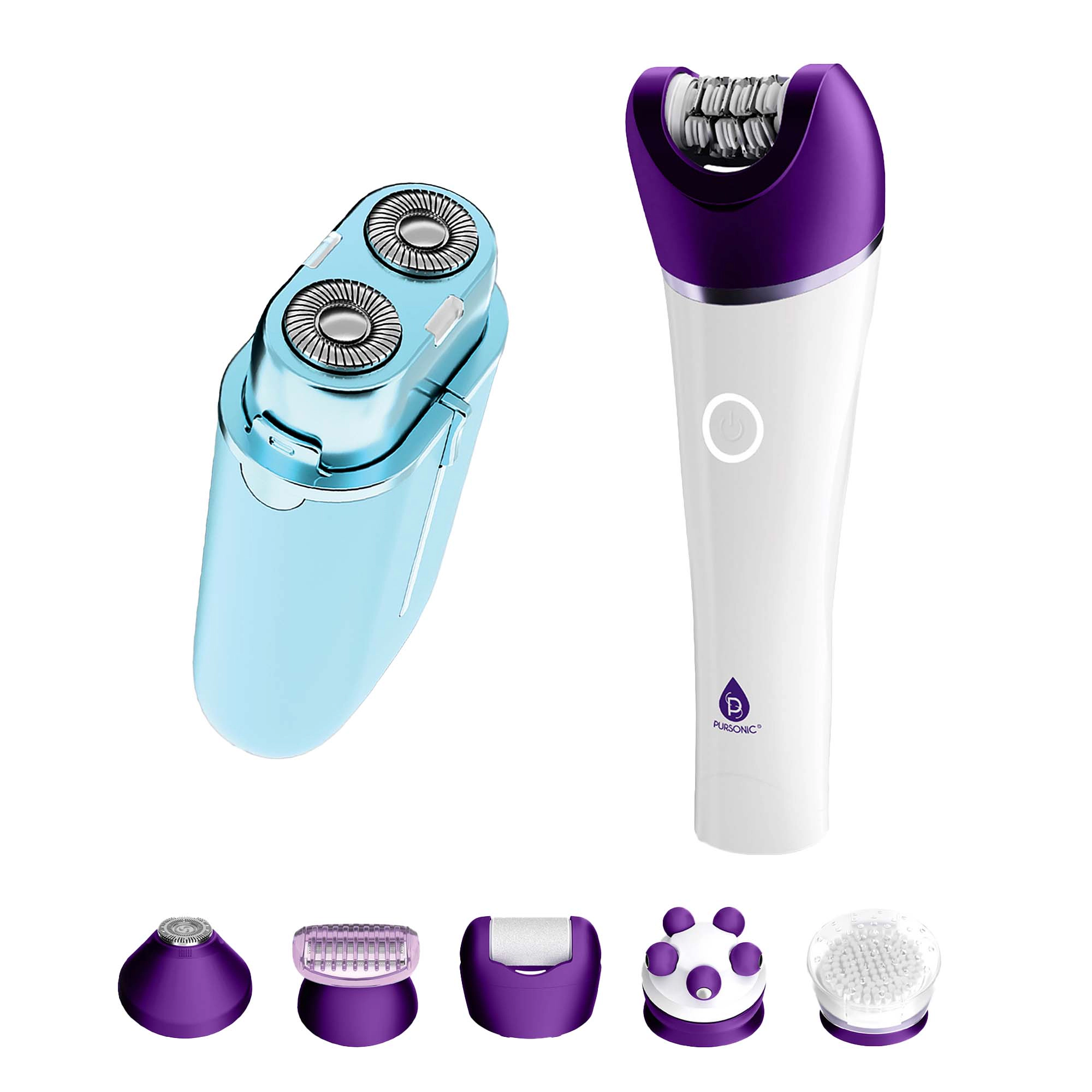 Pursonic Women's Smooth & Painless Hair Removal Kit – Shaver & 6-in-1 Epilator
