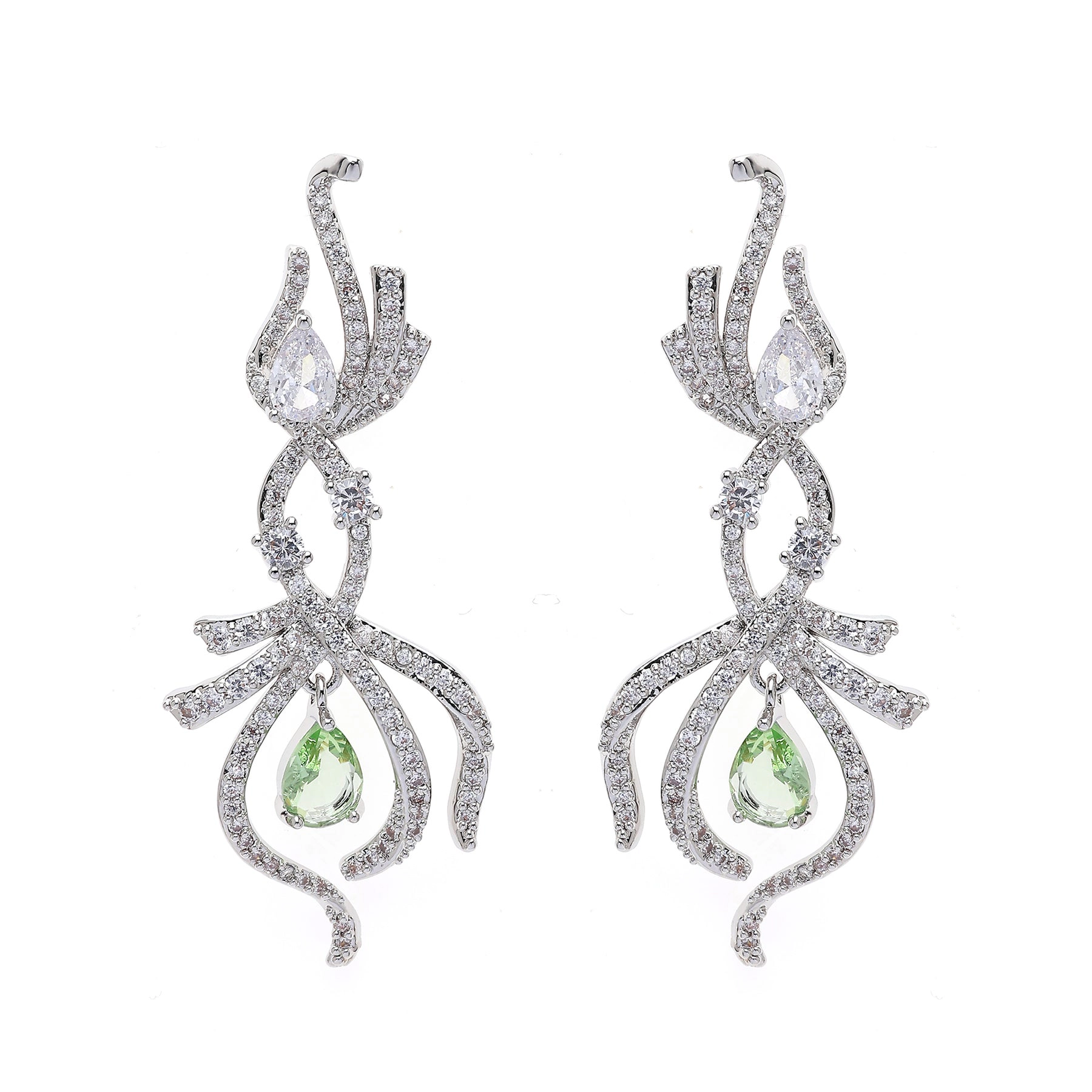 AGP PARIS Womens Infinity Pear Shaped Drop Earrings