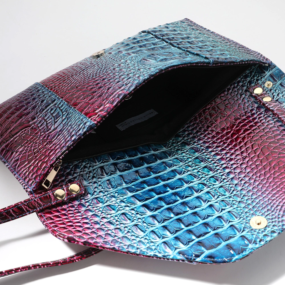 Fashnzfab Snake Skin Patterned Envelope Clutch / Shoulder Bag