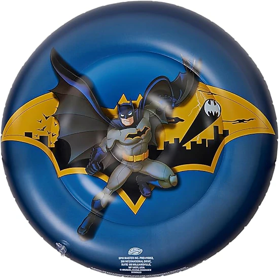Spin Master DC Batman Reversible Boat Float - 40 x 40 x 8 in PVC Inflatable for Kids