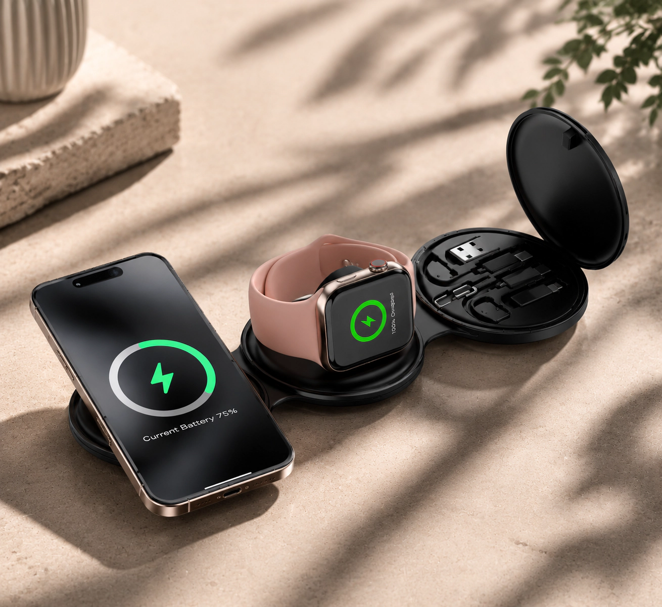 Pursonic 5-in-1 Folding Wireless Charging Station – Power Everything, All at Once