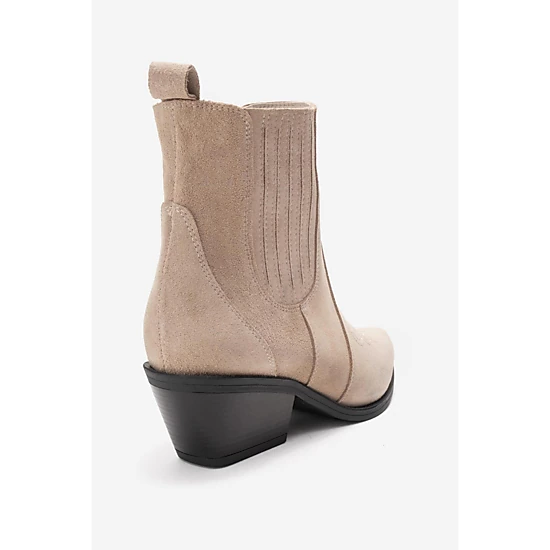 Forever & Always Womens Julieta Leather Block Heel Western Boots
