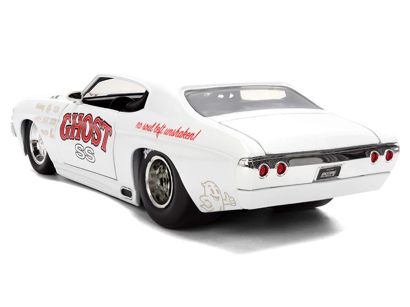 Jada 1971 Chevrolet Chevelle SS "Ghost SS" White with Graphics "Bigtime Muscle" Series 1/24 Diecast Model Car by Jada