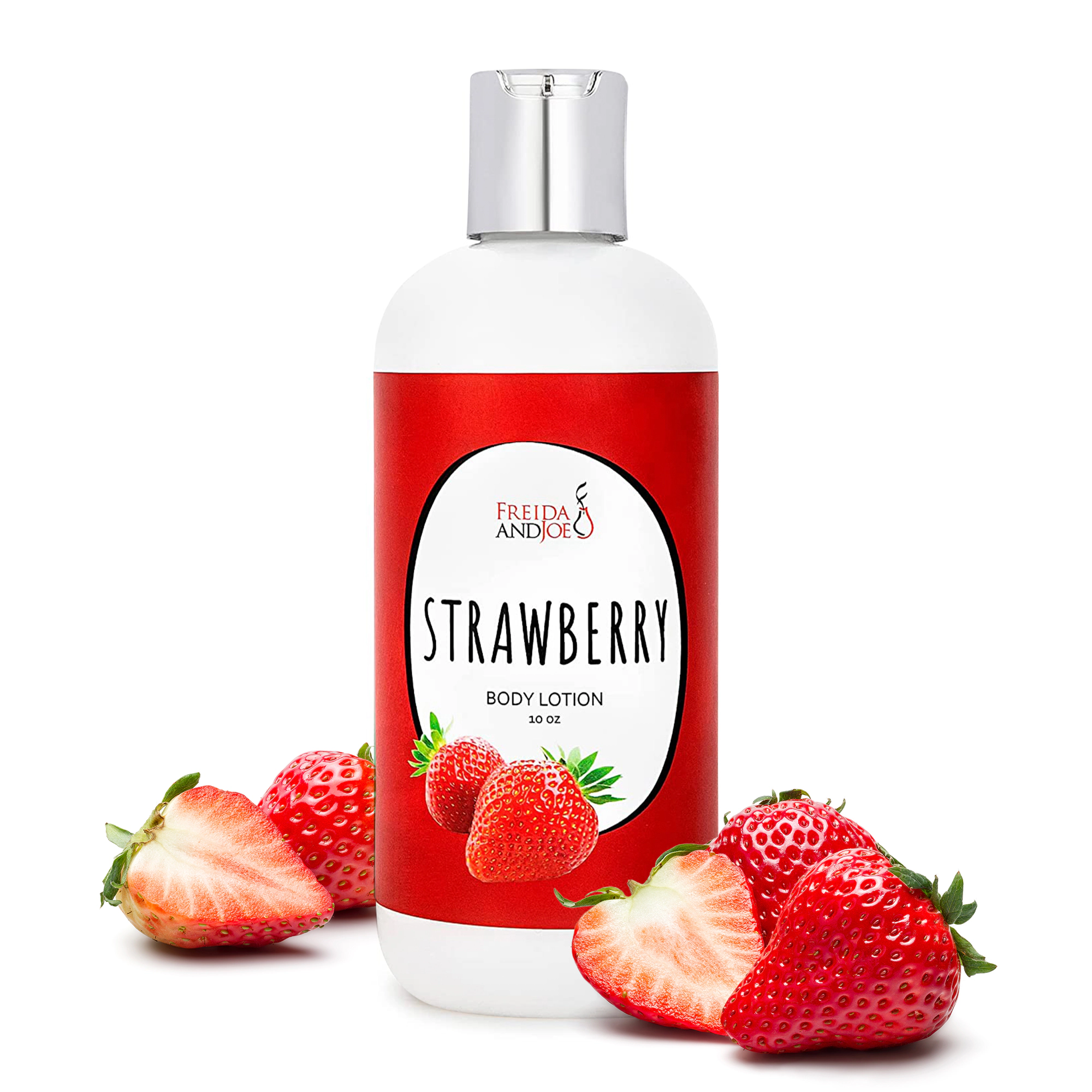 Freida and Joe Womens Strawberry Fragrance Deep Moisturizing Body Lotion in 10oz Bottle
