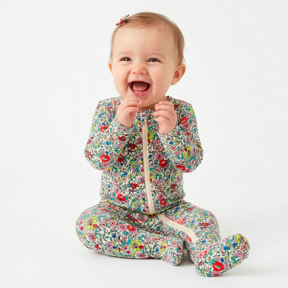 Rockets of Awesome Ditsy Floral One-Piece For Baby Girl