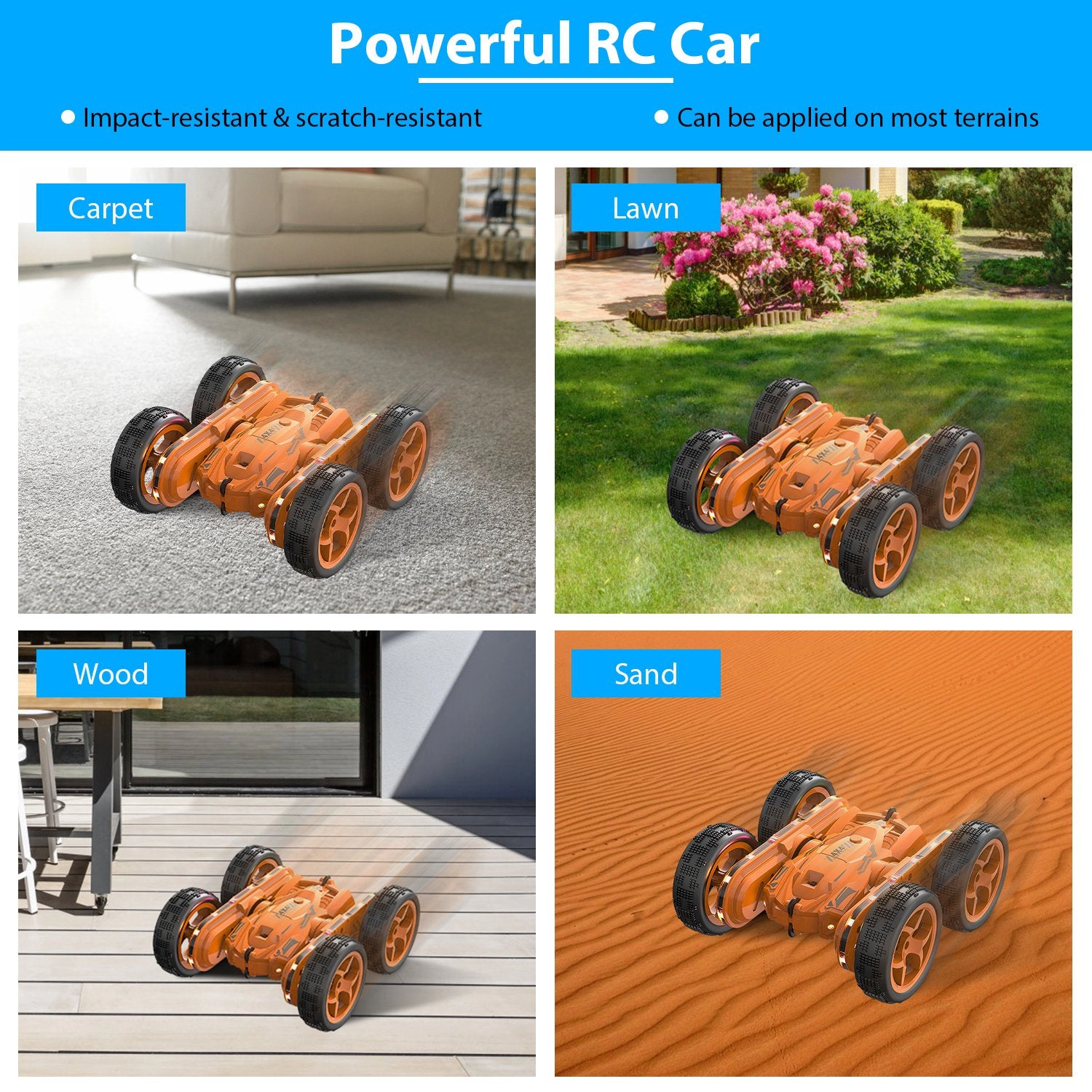 GBruno 2-in-1 Stunt Car Remote Control Off-Road Racer