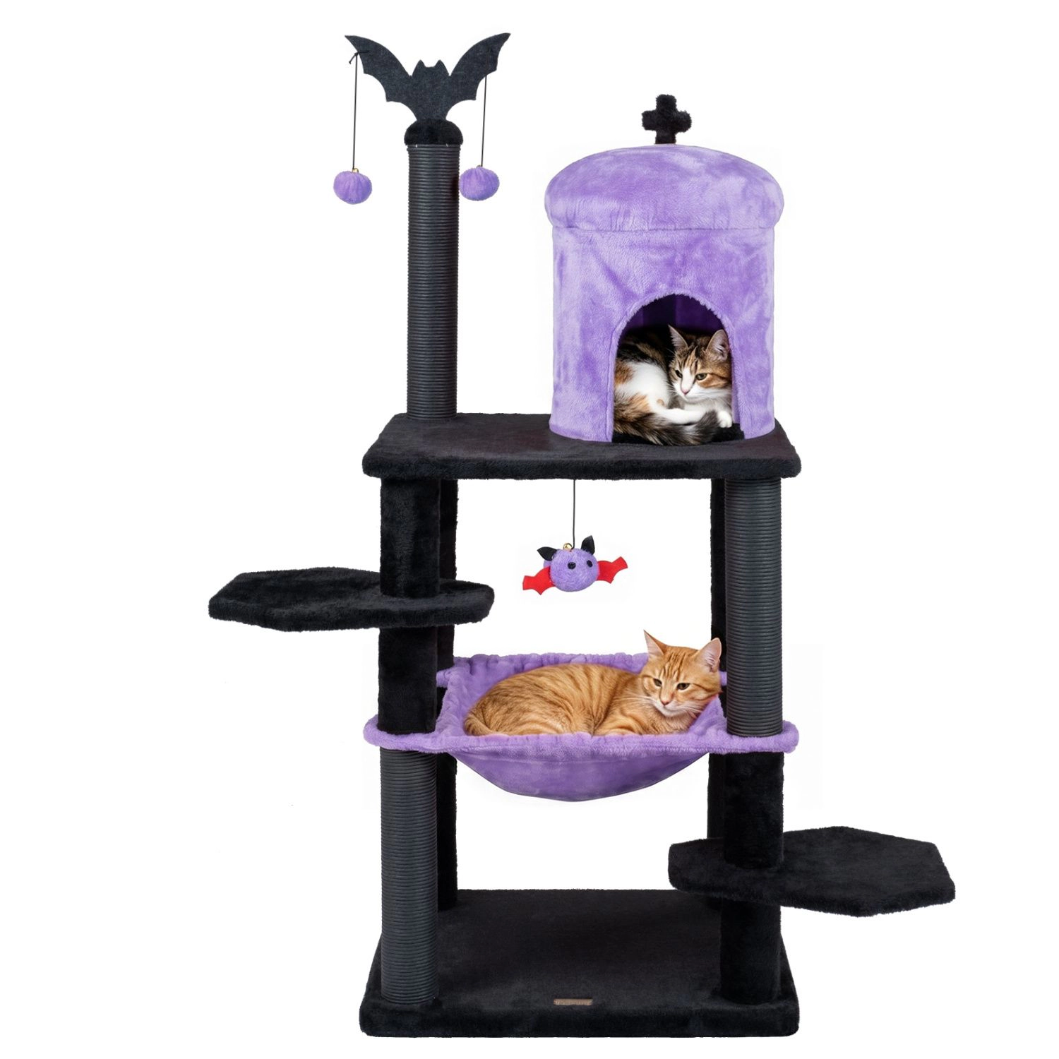 SlickBlue Gothic Cat Tower with Condo, Hammock and Scratching Posts