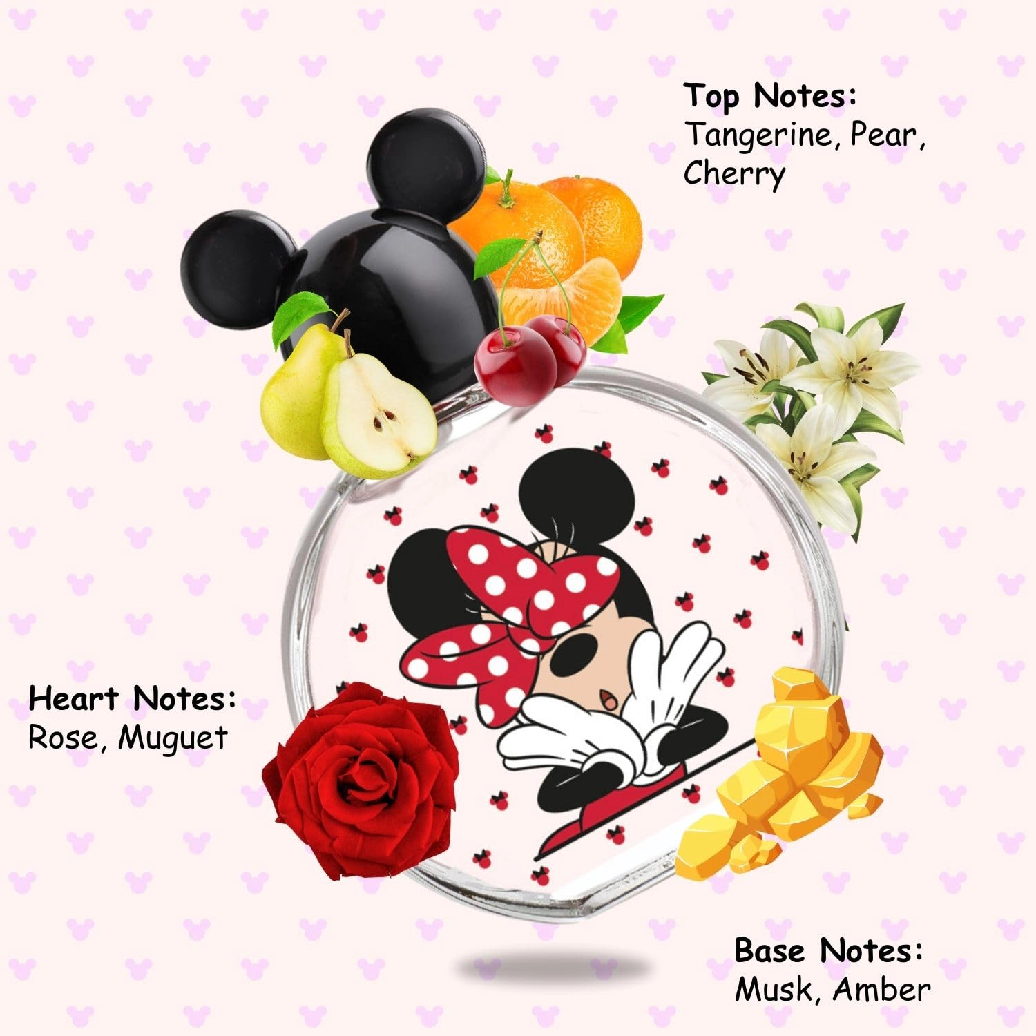 Disney Minnie Mouse Eau de Toilette Spray for Girls - Floral Fruity 3.4 fl oz (100 ml)