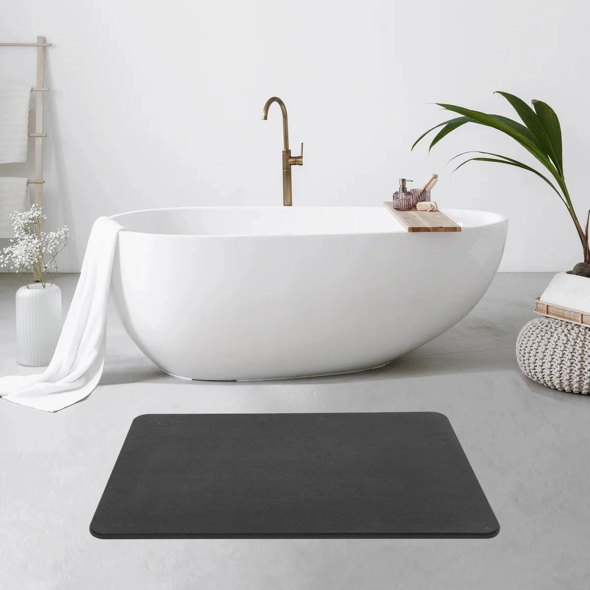 Mint Diatomaceous Quick Drying Stone Bath Mat