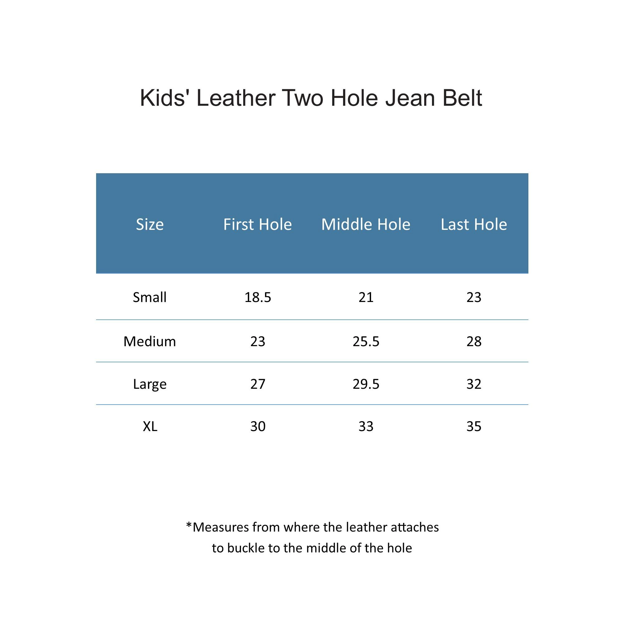 CTM Kids' Leather Two Hole Jean Belt (Pack of 2)