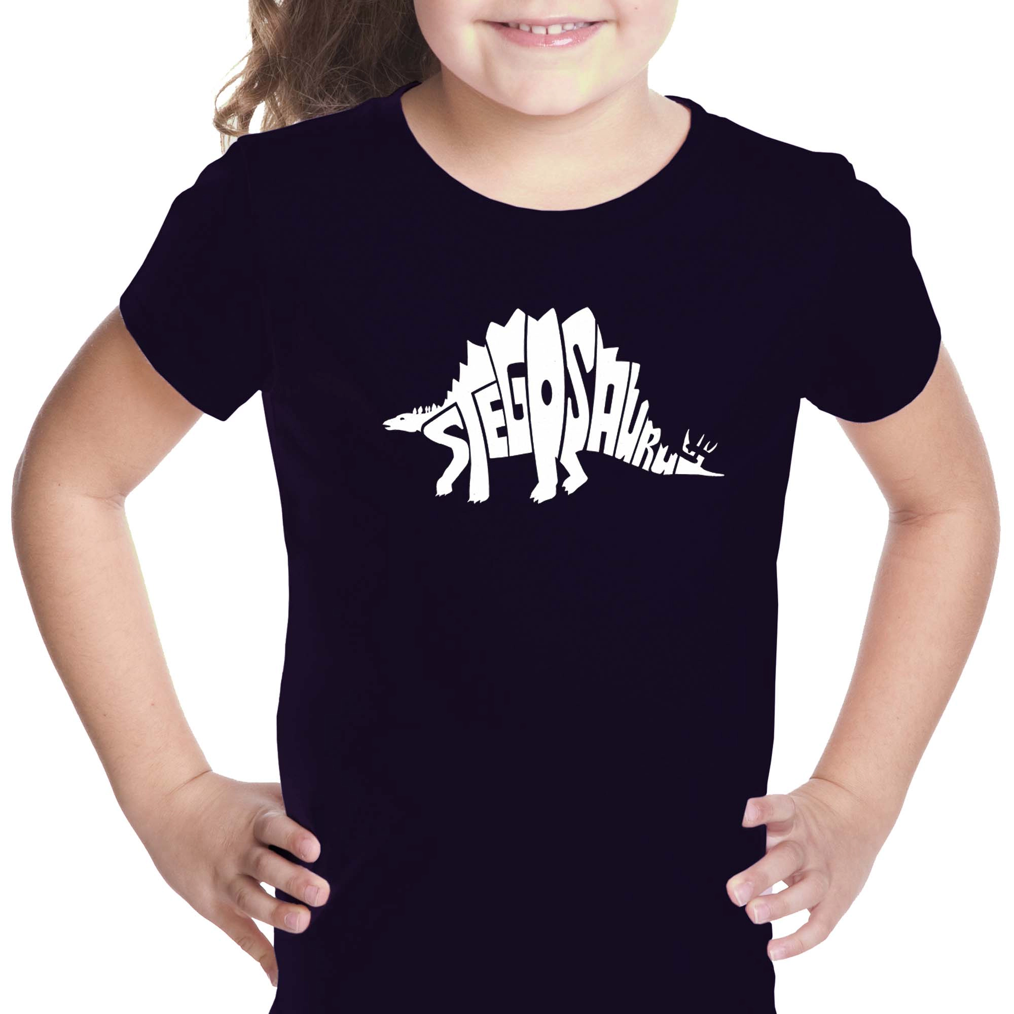 LA Pop Art Girls Word T-Shirt - STEGOSAURUS