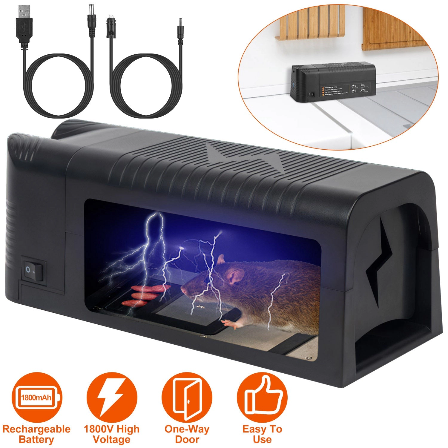 GBruno Rechargeable Electric Rat Trap
