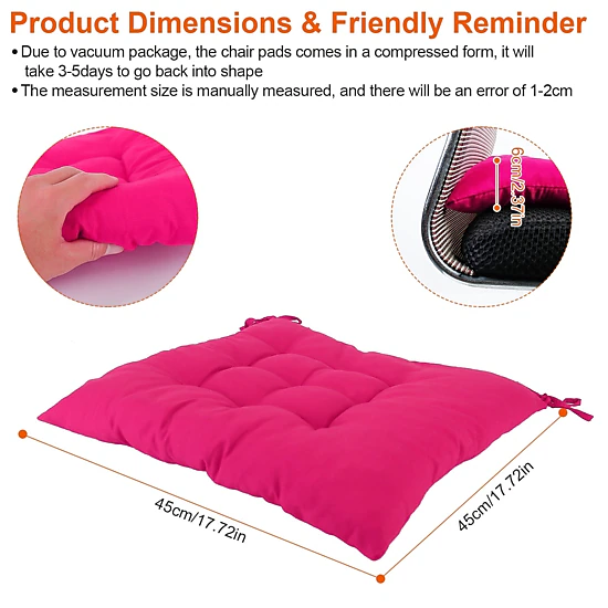 GBruno Soft Tie-On Square Chair Cushion Pads