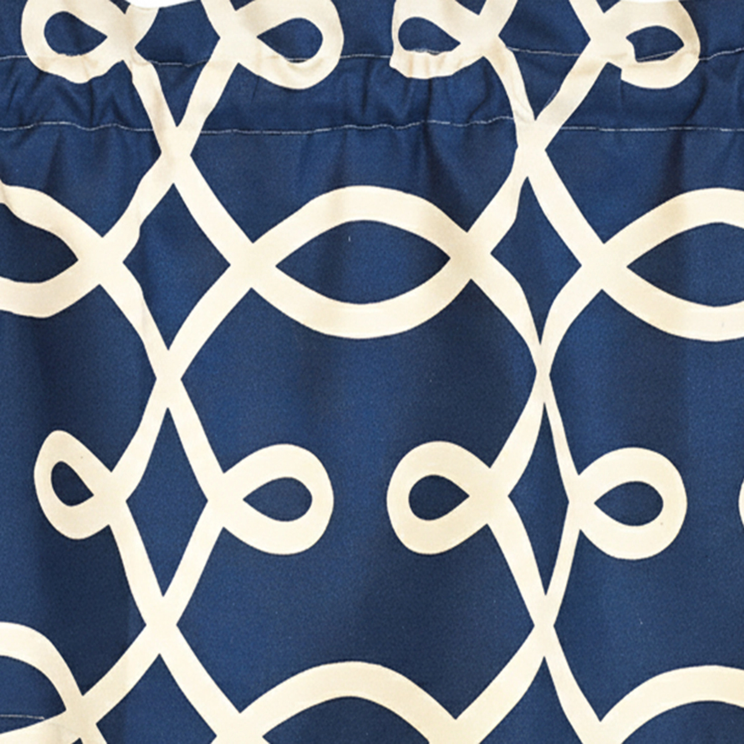 RLF Home 100% Cotton High Quality Oblique Tailored Window Valance with 1.5" Rod Pocket 50" W X 12" L Navy