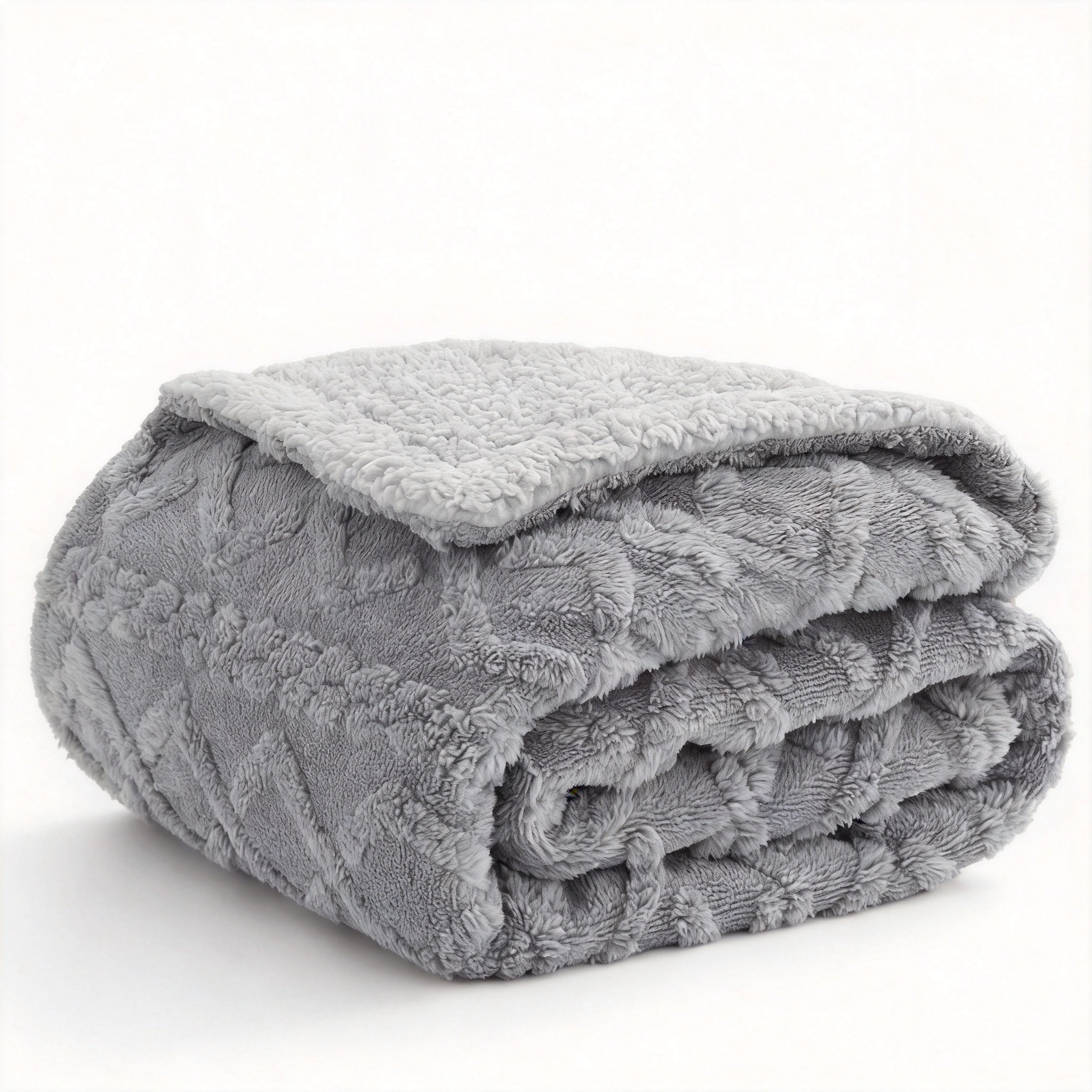 CovertSafe Sherpa Fleece Blanket Cable Jacquard Tufted Warm Throw