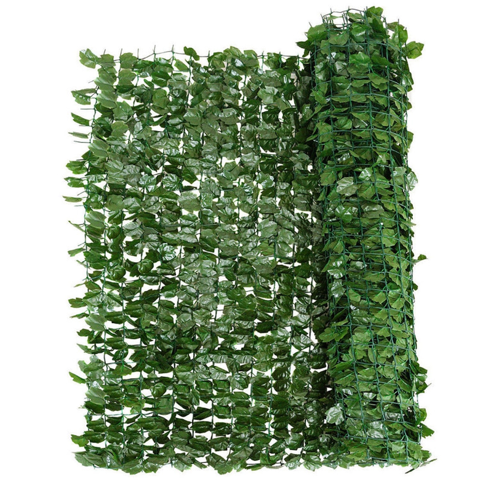 SUGIFT Faux Ivy Leaf Decorative Privacy Garden Trellis Fence 59-in x 118-in Panel PE Material Indoor/Outdoor Green