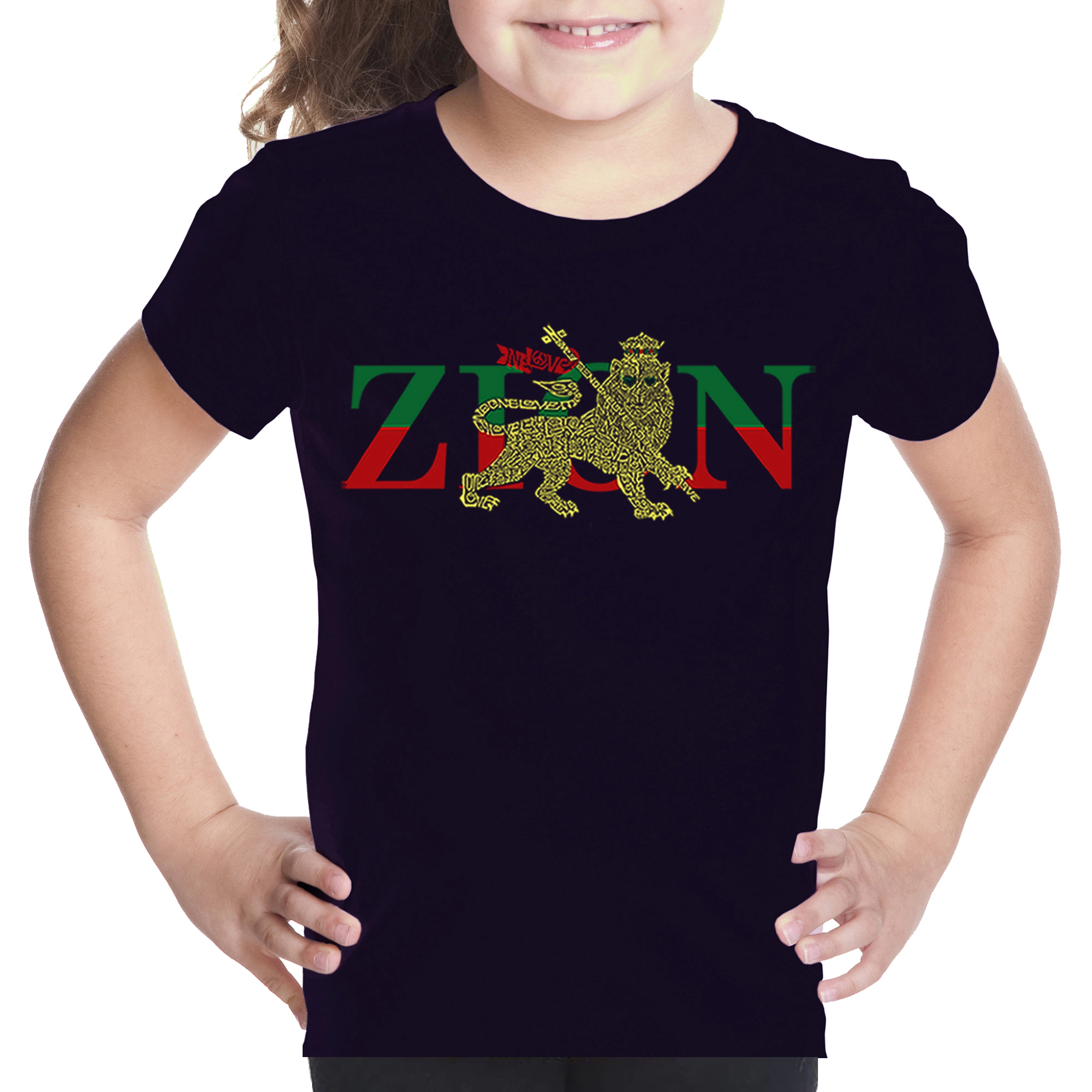 LA Pop Art Girls Word T-Shirt - Zion One Love