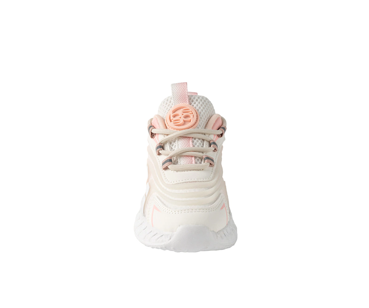 Bebe Girl's Jogger Sneaker with Rubber Medallion