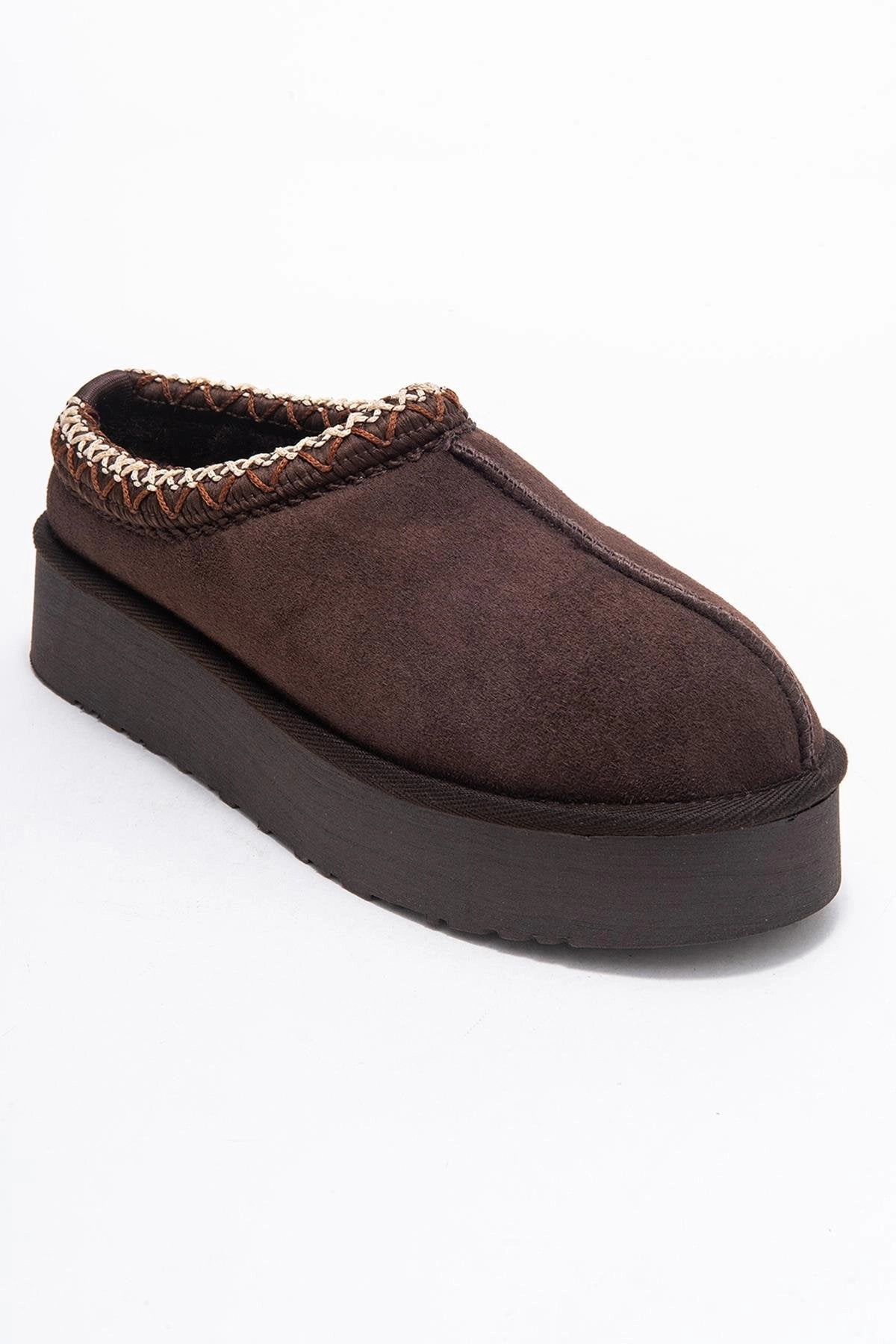 Forever & Always Womens Avelia Leather Winter Slippers