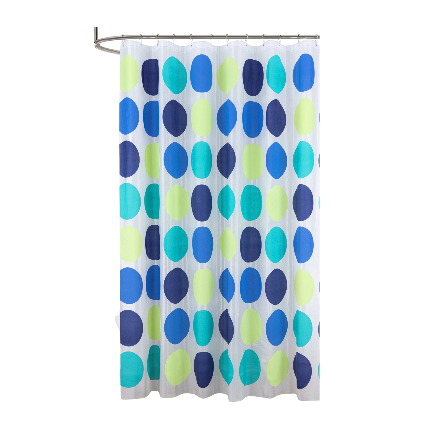 RT Designers Collection 90 GSM Printed Peva Glit Dorothy Shower Curtain 70" x 72" Blue