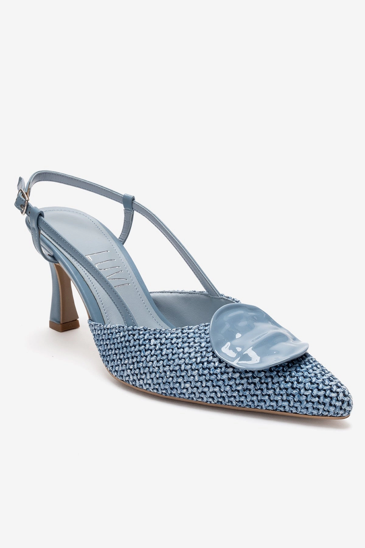 Prologue Shoes Womens Levia Woven Pointed Toe Slingback Pump