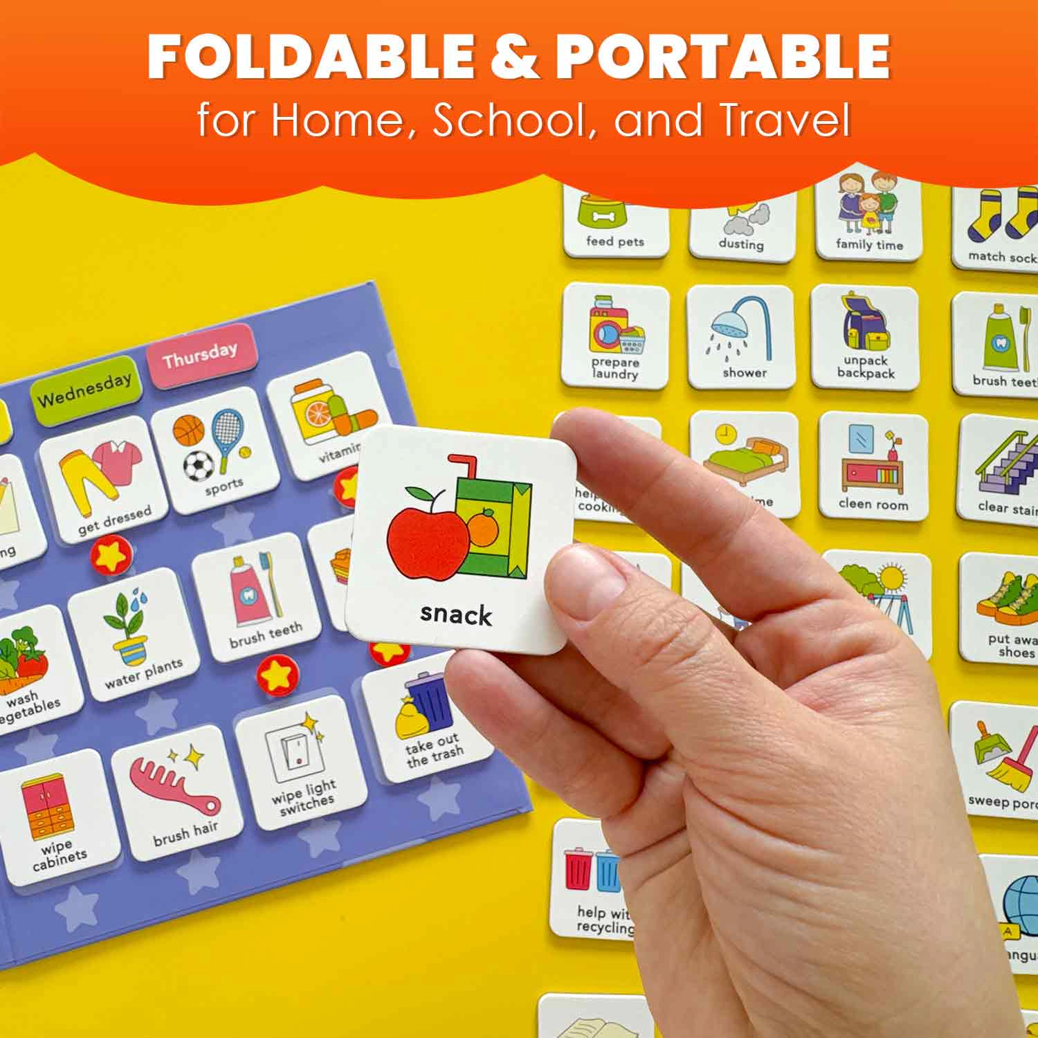 QUOKKA Magnetic Chore Chart for Kids, Behavior & Responsibility Reward Board Toddlers Teens