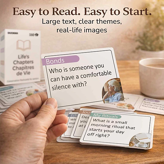 QUOKKA Memory & Conversation Cards for Seniors – Phrase Matching & Discussion Activity Cards