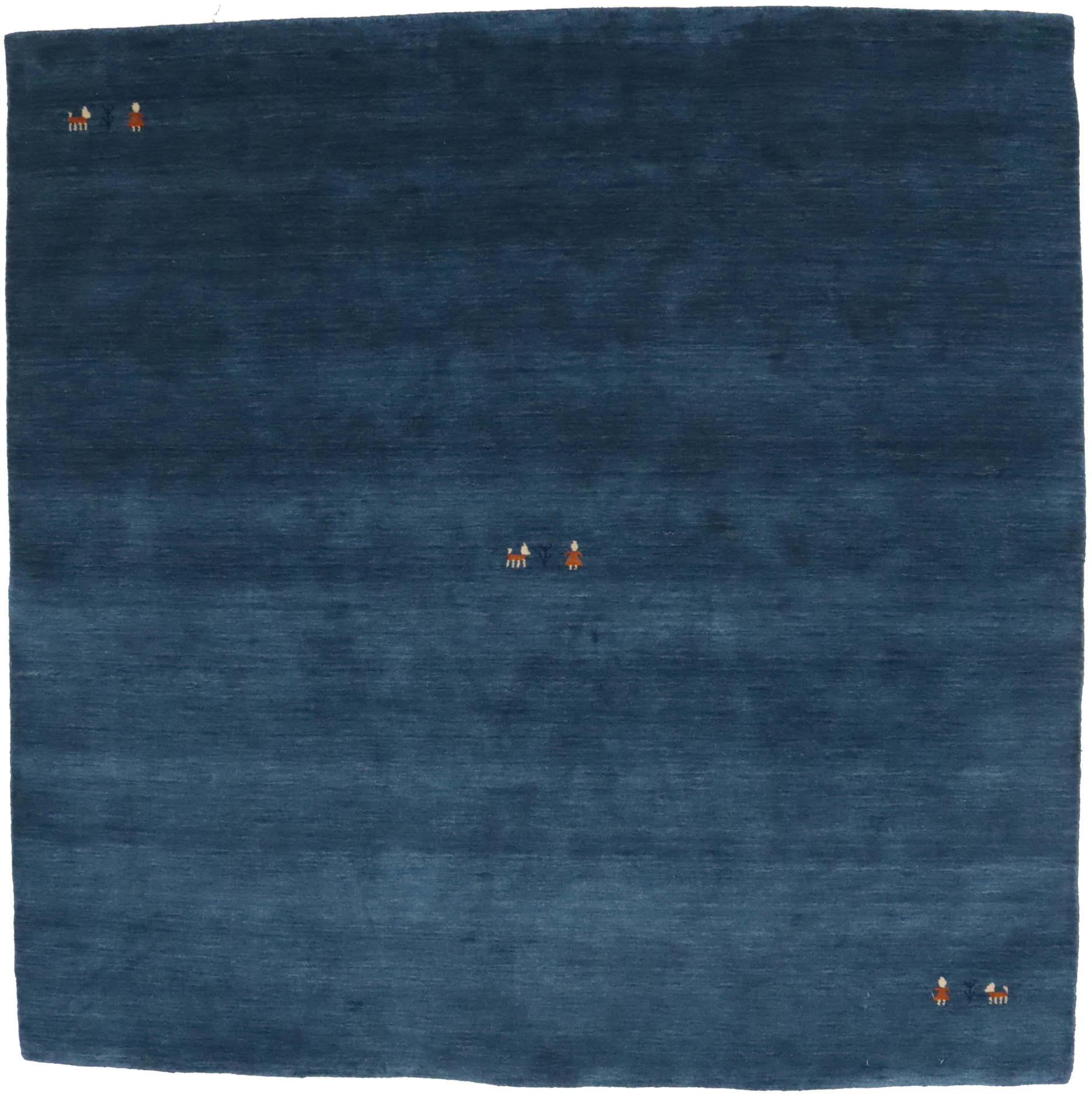Magic Rugs Steel Blue Tribal 6X6 Gabbeh Modern Square Rug