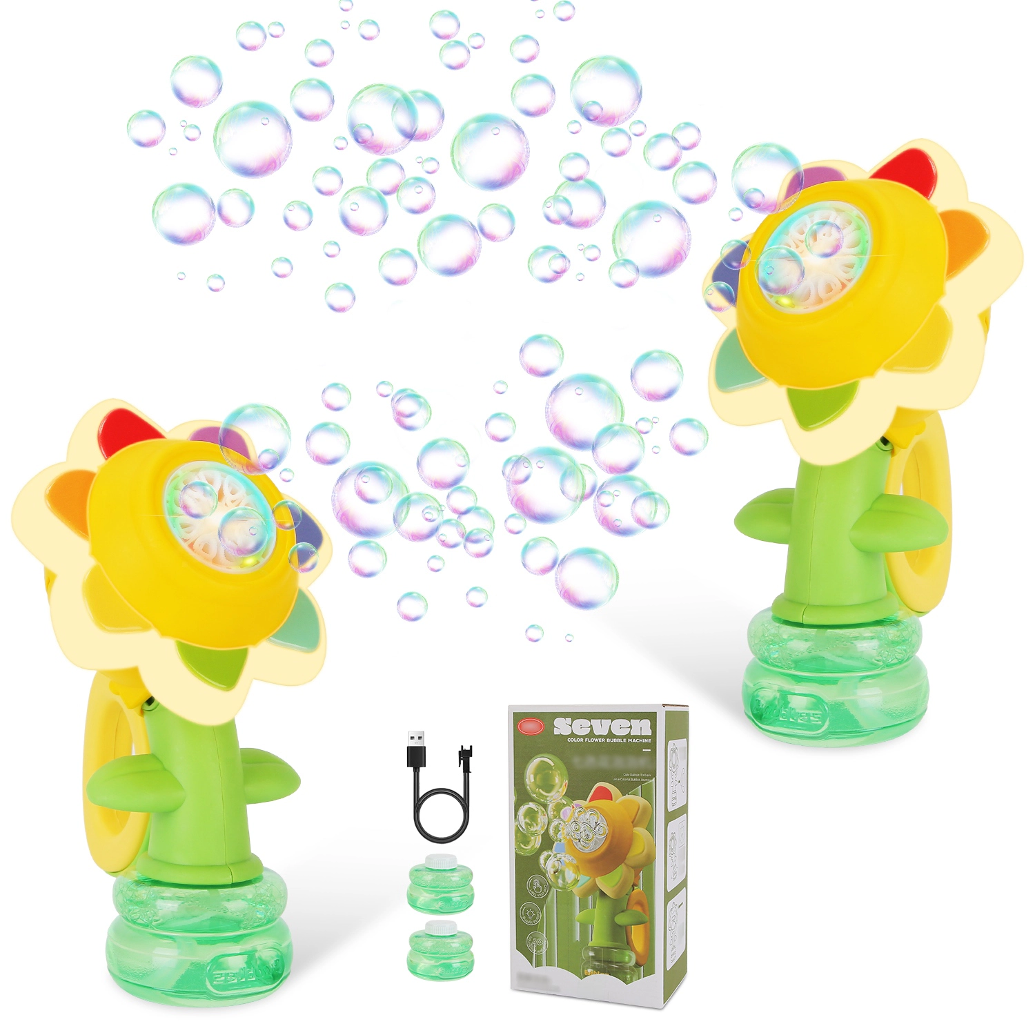 GBruno 2-Piece Dancing Sunflower Bubble Machines