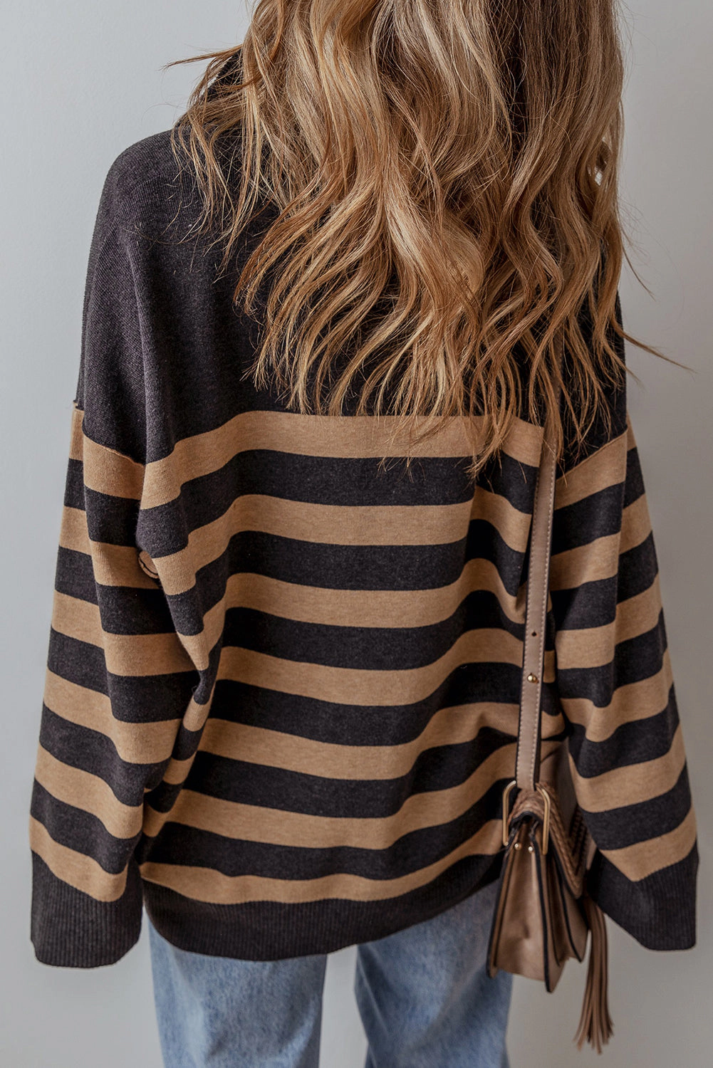 Threaded Pear Women's Adeline Stripe Oversized Sweater
